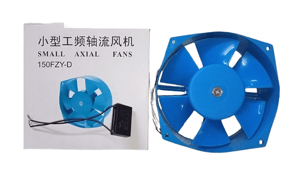 8-Inch AC Axial Cooling Fan – Industrial Blue, Heavy Duty (FAN003–FAN004)